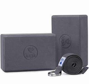 IUGA 2-Pack Yoga Blocks with Strap for Balance