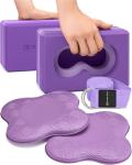 Deep-Zen® Yoga Block Set with Knee Pads