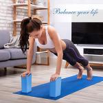 2 Pack EVA Foam Yoga Blocks with Strap