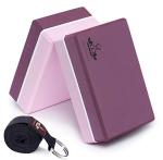 Yoga Block Set with Strap - High Density EVA