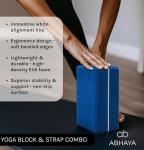 Yoga Block 2-Pack with Stretch Strap Combo