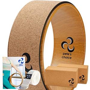 Cork Yoga Wheel Set with Blocks and Strap