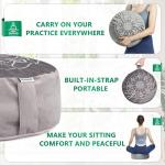 Large Velvet Meditation Cushion for Comfortable Yoga