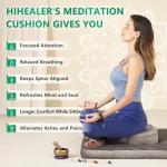 Large Velvet Meditation Cushion for Comfortable Yoga