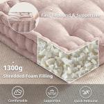 Large Square Meditation Cushion with Handle, Blush