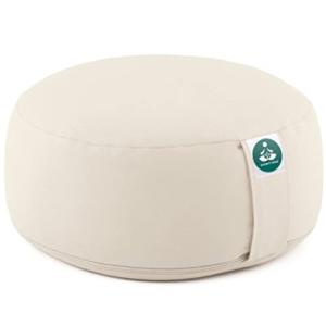 Round Light Beige Zafu Yoga Bolster Cushion