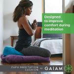 Gaiam Zafu Yoga Meditation Cushion – Adjustable Comfort