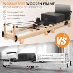 Foldable Wooden Pilates Reformer Machine with Accessories