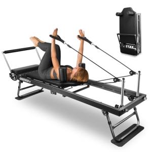 ONETWOFIT Foldable Pilates Reformer for Home Gym