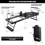 ONETWOFIT Foldable Pilates Reformer for Home Gym