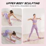 Multifunctional Pilates Reformer with Display and Bands