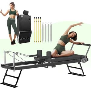 Foldable Pilates Reformer Machine for Home Workouts