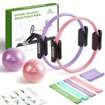 Pilates Ring and Ball Set with Resistance Bands