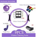 Pilates Ring Circle Set with Bands and Ball