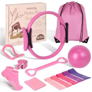 Pink Pilates Essentials Kit for Home Workouts