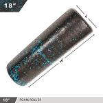 High Density Muscle Foam Roller - 12” Speckled Blue