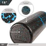 High Density Muscle Foam Roller - 12” Speckled Blue