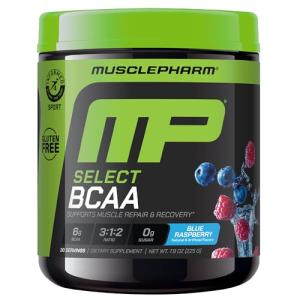 MusclePharm BCAA Powder for Workout Recovery – Blue Raspberry