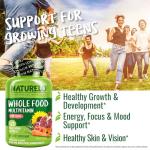 NATURELO Teen Multivitamin for Active Kids - 120 Caps