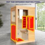 OUTEXER 800W Infrared Sauna with Tempered Glass Door
