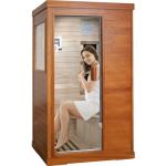 1-Person Far Infrared Wood Sauna with LED Lights