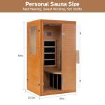Infrared Home Sauna for One - Low EMF Wood Spa