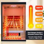 OnxyEdge 2-Person Infrared Sauna with Red Light Therapy