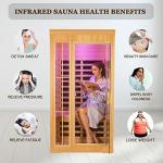 Kanlanth Infrared Sauna for 1-2 People, Bluetooth