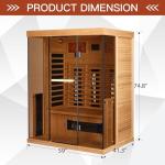 Infrared Sauna for 2-3 People with Touch Control