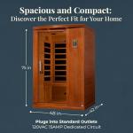 Venice Elite 2-Person Infrared Sauna with Bluetooth