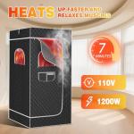 Portable Red Light Sauna Box with Timer and Steamer