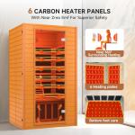 Home Infrared Sauna for 2 with Bluetooth Speakers