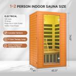 Home Infrared Sauna for 2 with Bluetooth Speakers