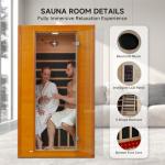 Home Infrared Sauna for 2 with Bluetooth Speakers