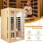 Salusheat 2-Person Low EMF Infrared Sauna with Bluetooth