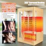 Salusheat 2-Person Low EMF Infrared Sauna with Bluetooth