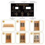 Salusheat 2-Person Low EMF Infrared Sauna with Bluetooth