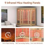 4-Person Infrared Sauna with Bluetooth and Chromotherapy