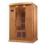 2-Person Low EMF Infrared Sauna with Lights and Speakers