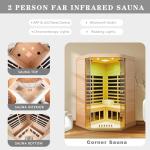 Ultra Low EMF Far Infrared Sauna for 2-3 People