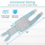 Vive Compression Knee Ice Wrap - Reusable Brace with Air Pump - Hot/Cold Therapy for Men, Women, Pain Relief, Swelling and Recovery Support - Adjustable and Inflatable Pack for Sports Injury Sprains