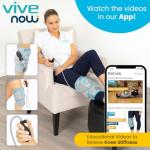 Vive Compression Knee Ice Wrap - Reusable Brace with Air Pump - Hot/Cold Therapy for Men, Women, Pain Relief, Swelling and Recovery Support - Adjustable and Inflatable Pack for Sports Injury Sprains