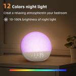 Sunrise Alarm Clock with White Noise and Bluetooth