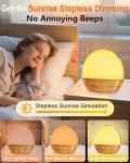 Wood Grain Sunrise Alarm Clock with Bluetooth Sound Machine