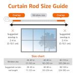 Adjustable Blackout Curtain Rod, 28" to 48