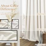 84-Inch Blackout Curtains Set - Cream Linen