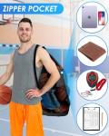 Extra Large Soccer Ball Net Bag with Zipper Pocket