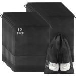 Large Shoe Bags with Clear Window - 12 Pack