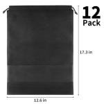 Large Shoe Bags with Clear Window - 12 Pack