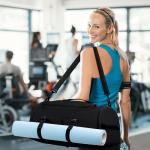 Versatile Gym Bag with Shoe Compartment - Black